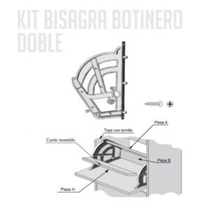 KIT BISAGRA BOTINERO BLANCO
